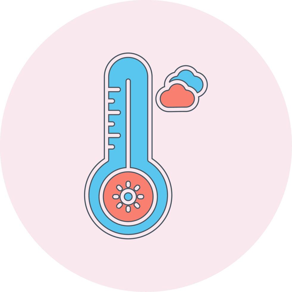 temperatura caliente vecto icono vector