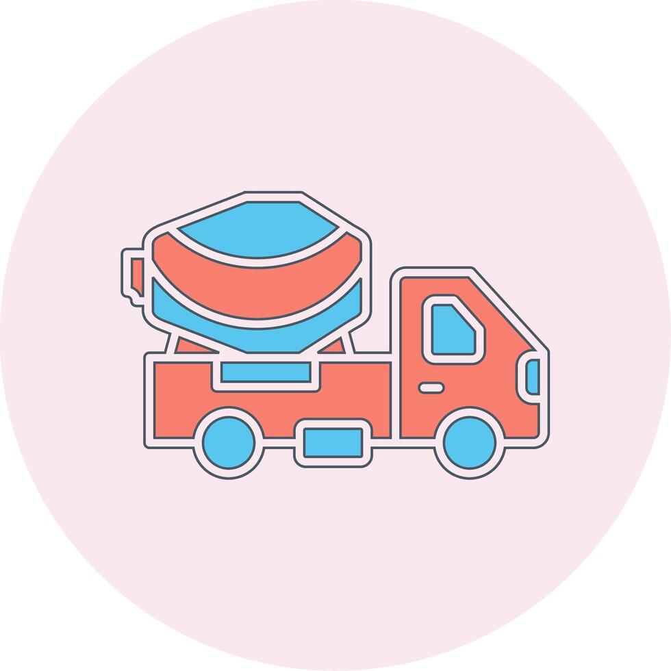 Cement Truck Vecto Icon vector