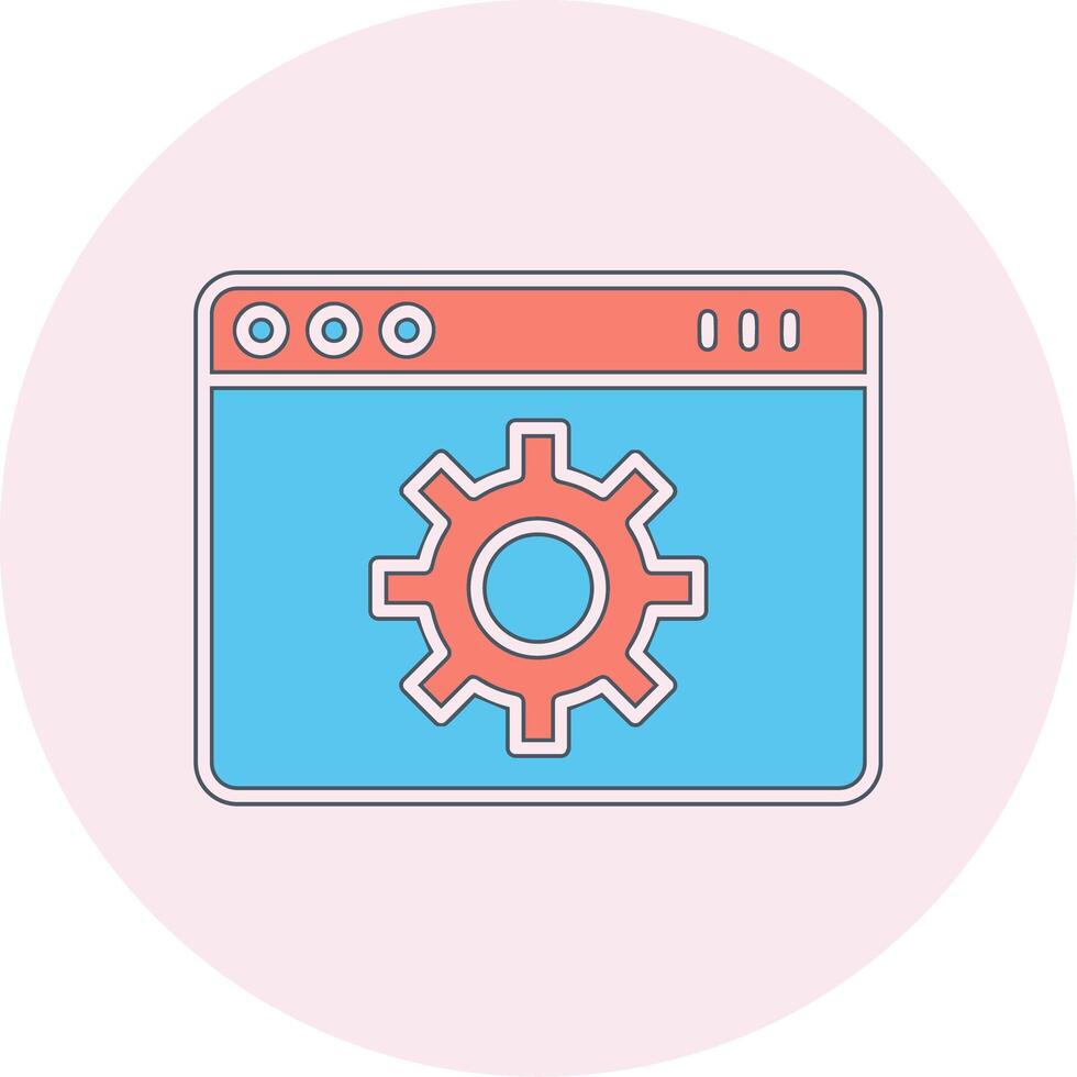 Web Page Setting Vecto Icon vector