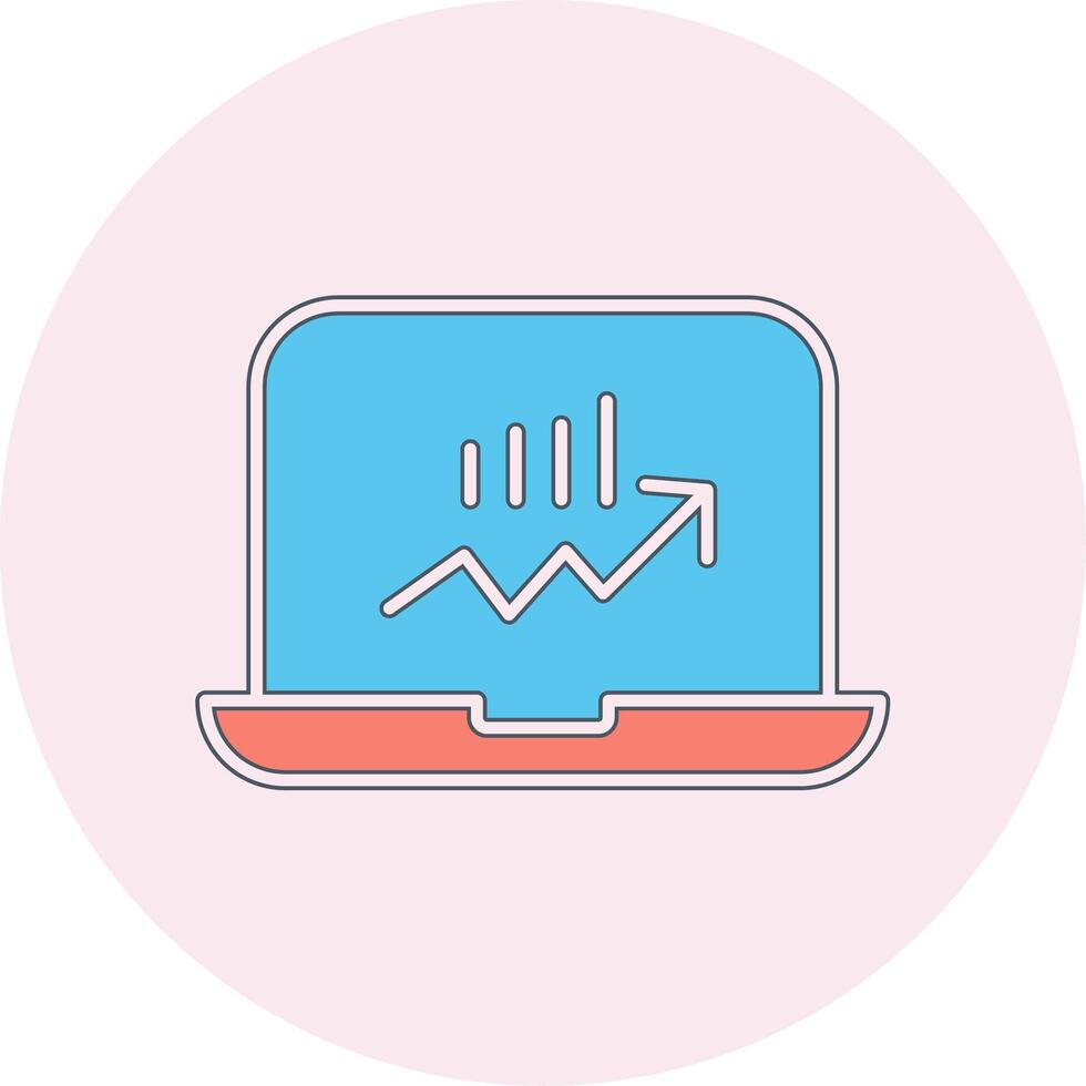 Stocks Monitoring Vecto Icon vector