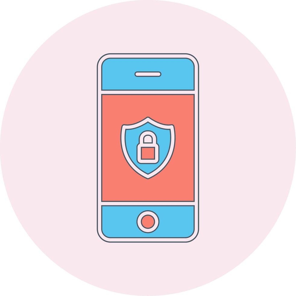 Mobile Security Vecto Icon vector