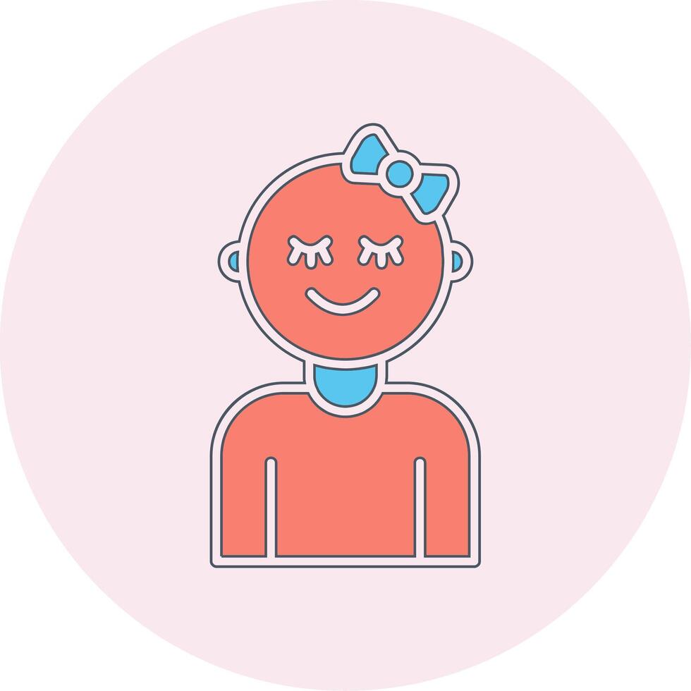 Baby Girl Vecto Icon vector