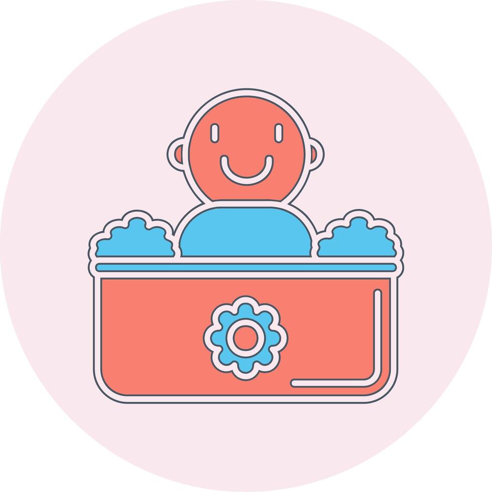 Baby Bath Vecto Icon vector