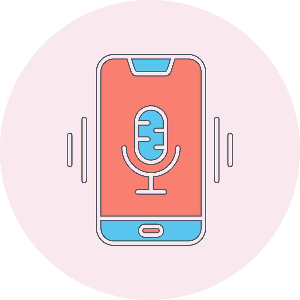 Mobile Voice Assistant Vecto Icon vector