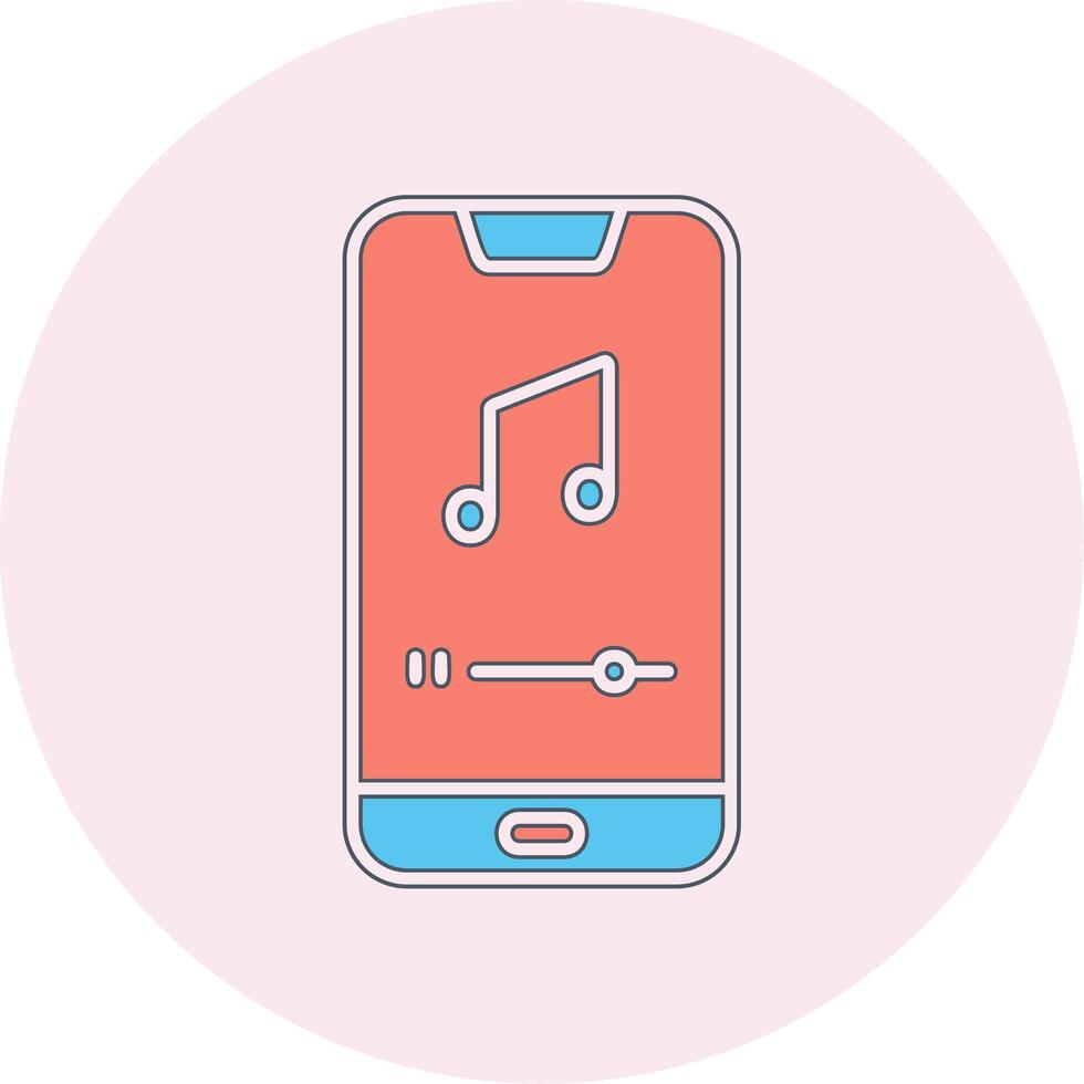 Mobile Music Player Vecto Icon vector