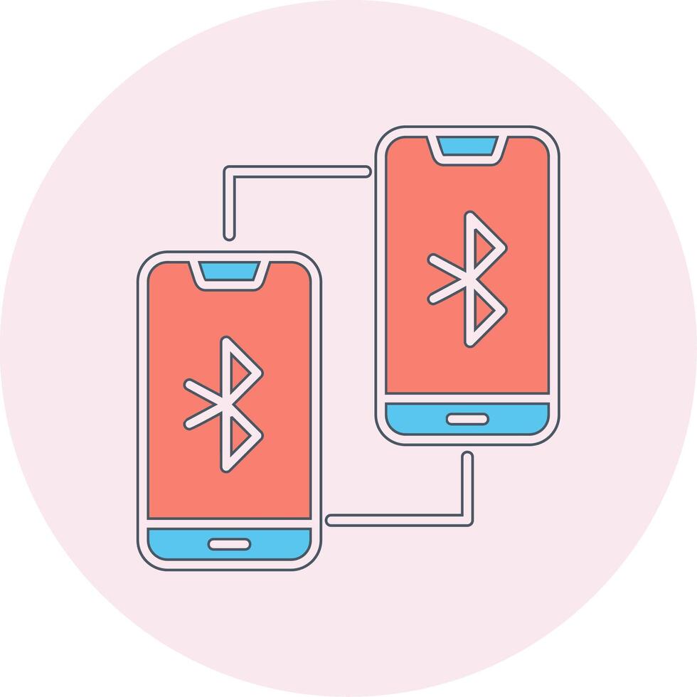 Phone Bluetooth Connected Vecto Icon vector