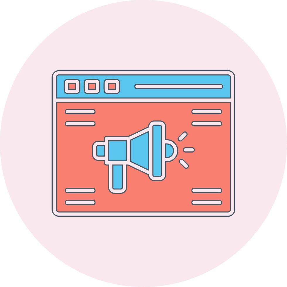Online Advertising Vecto Icon vector