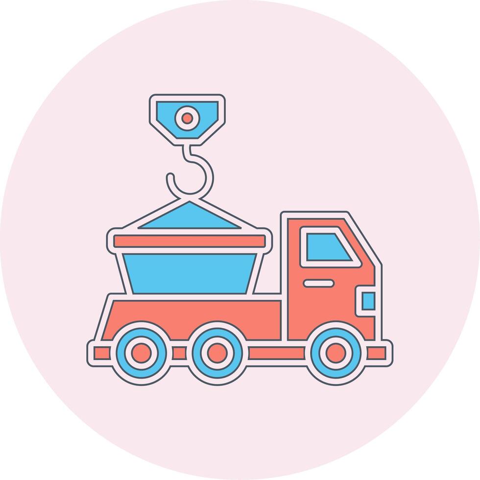 Skip Truck Vecto Icon vector
