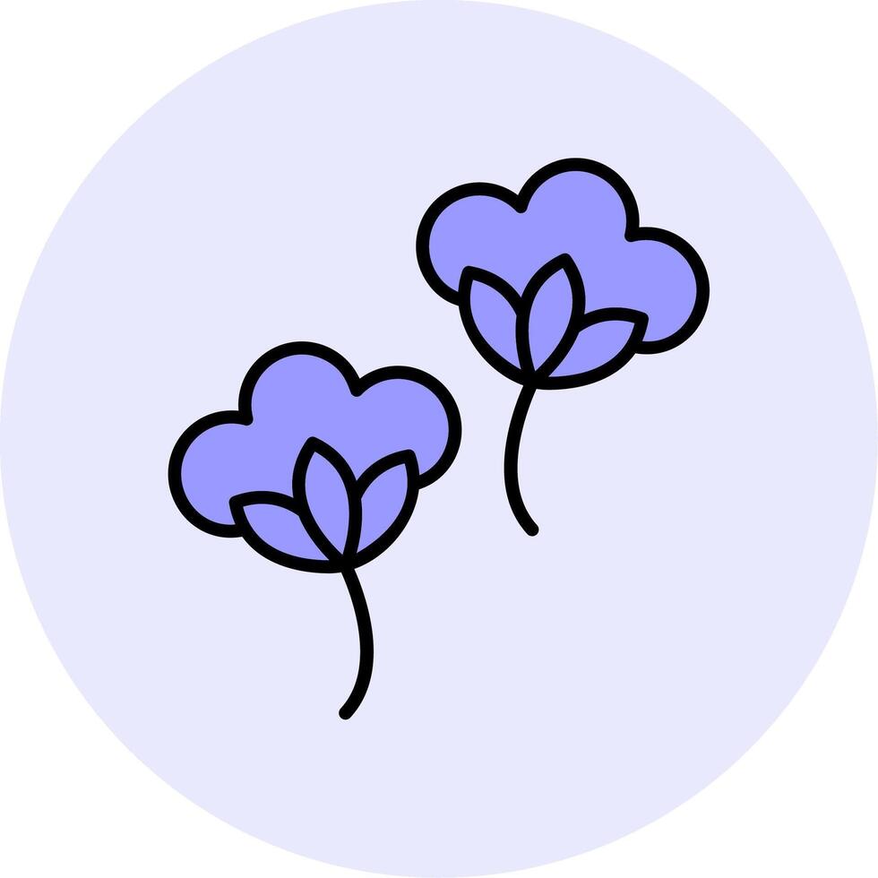 algodón flores vecto icono vector