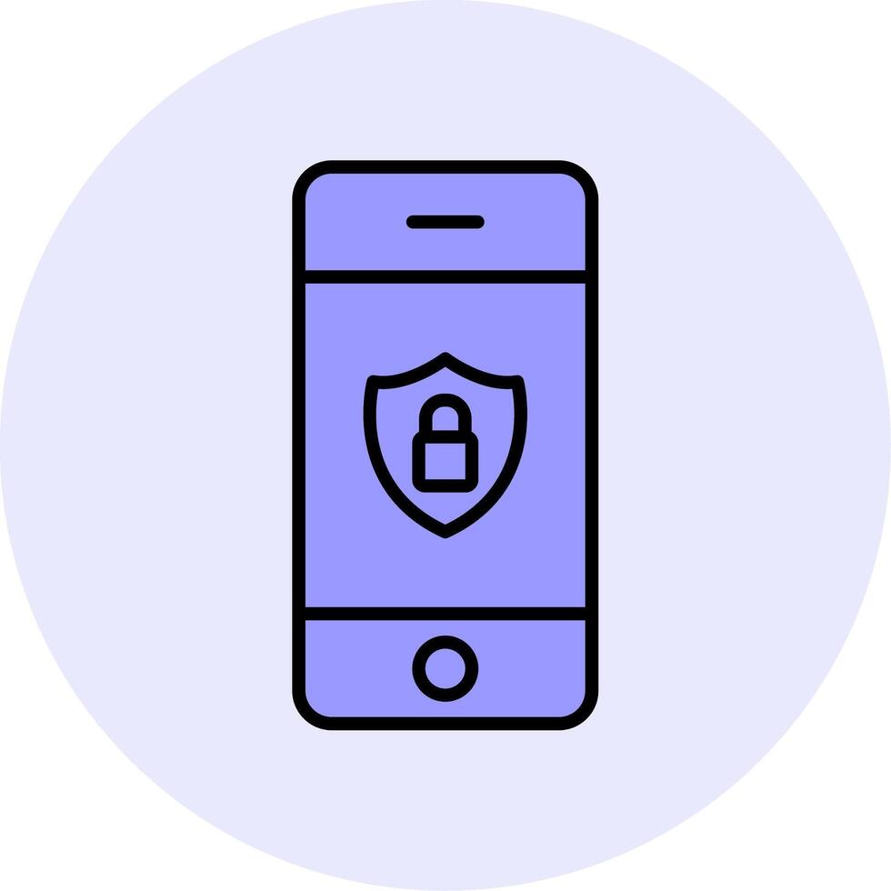 Mobile Security Vecto Icon vector