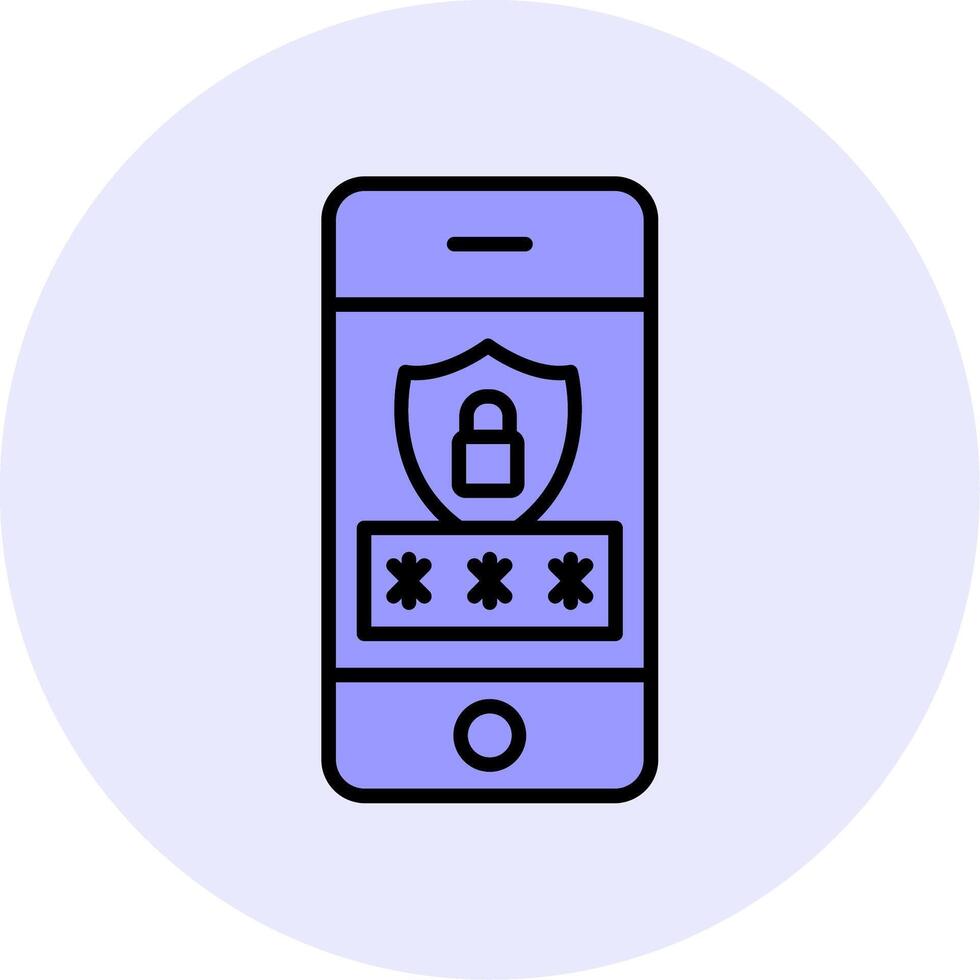 Mobile Security Vecto Icon vector