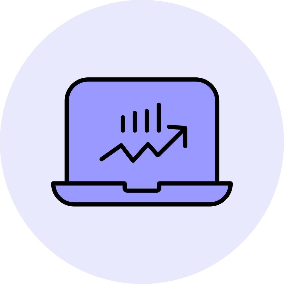 Stocks Monitoring Vecto Icon vector