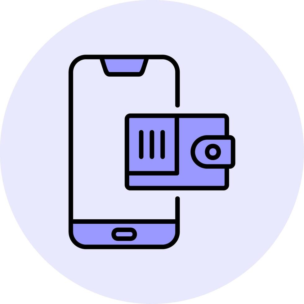 Mobile Wallet Vecto Icon vector