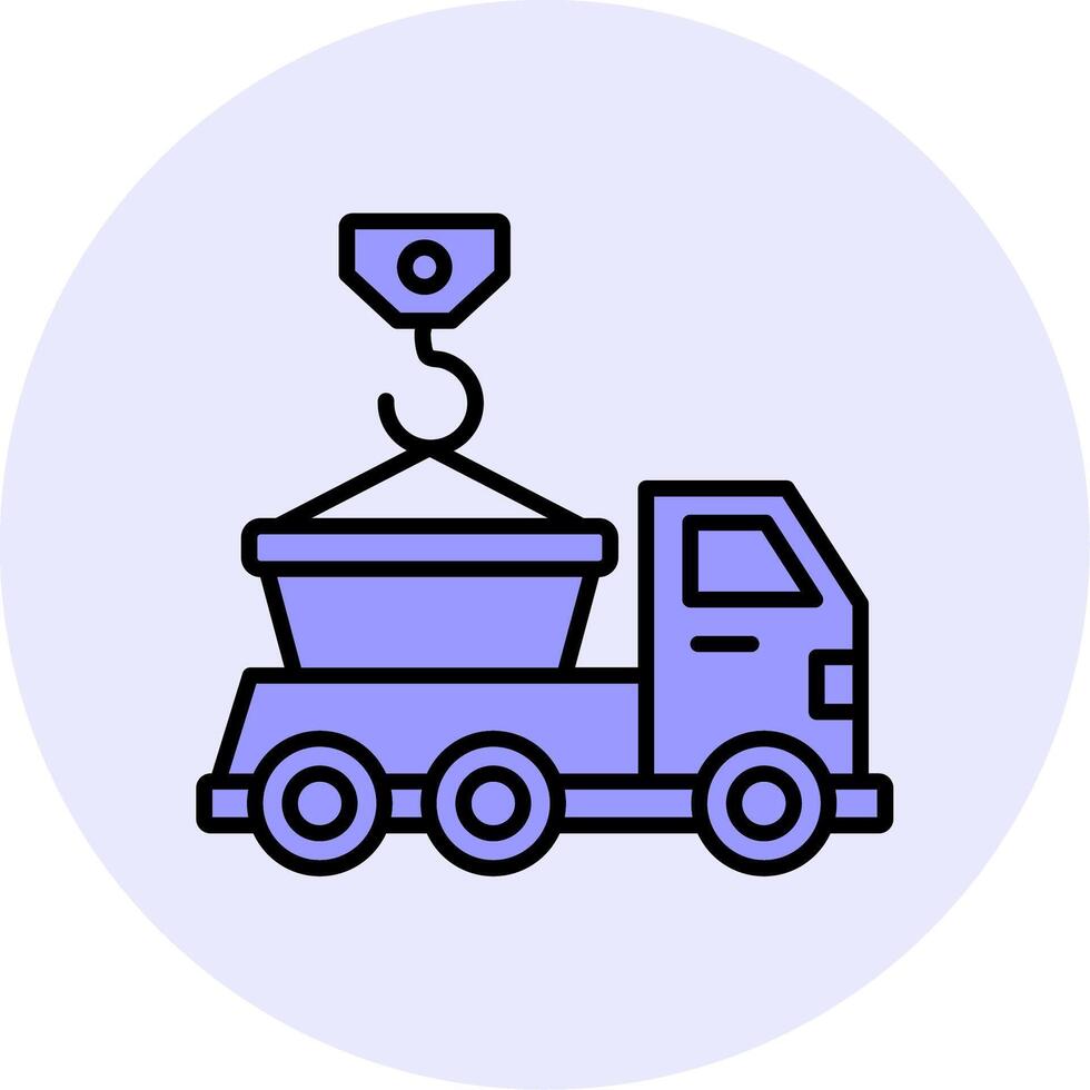 Skip Truck Vecto Icon vector