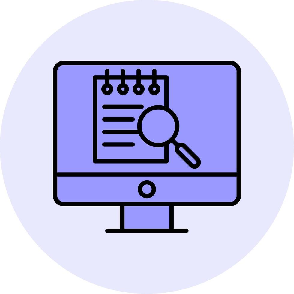 File Search Computer Vecto Icon vector
