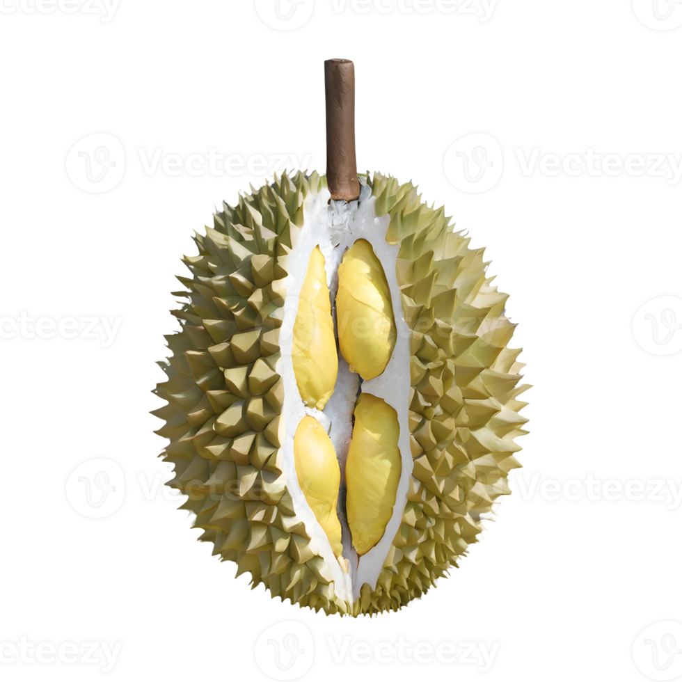 AI generated Durian fruit isolated on transparent background png
