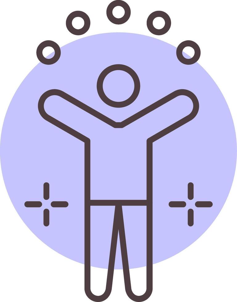 Juggling Ball Line  Shape Colors Icon vector