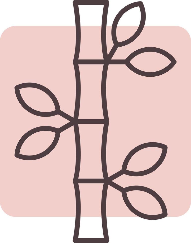 Bamboo Line  Shape Colors Icon vector