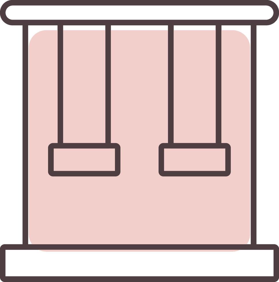 Trapeze Line  Shape Colors Icon vector