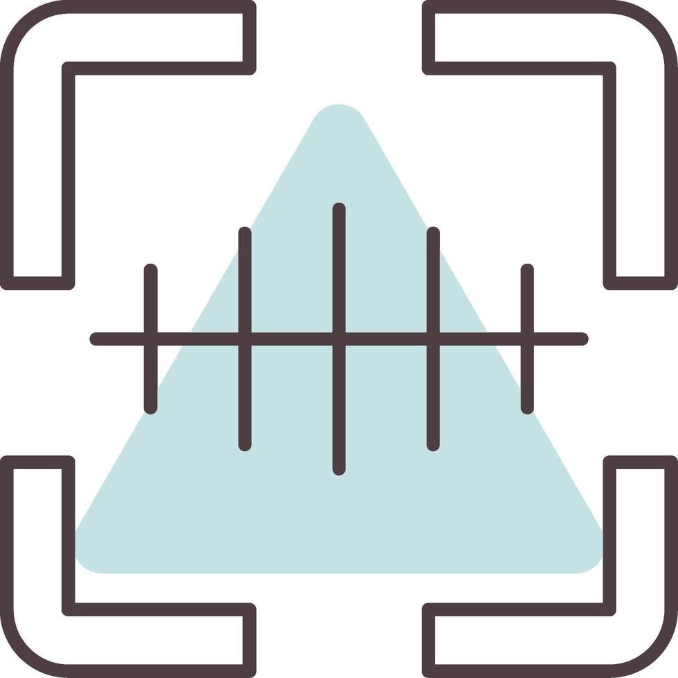 Barcode Scanner Line  Shape Colors Icon vector