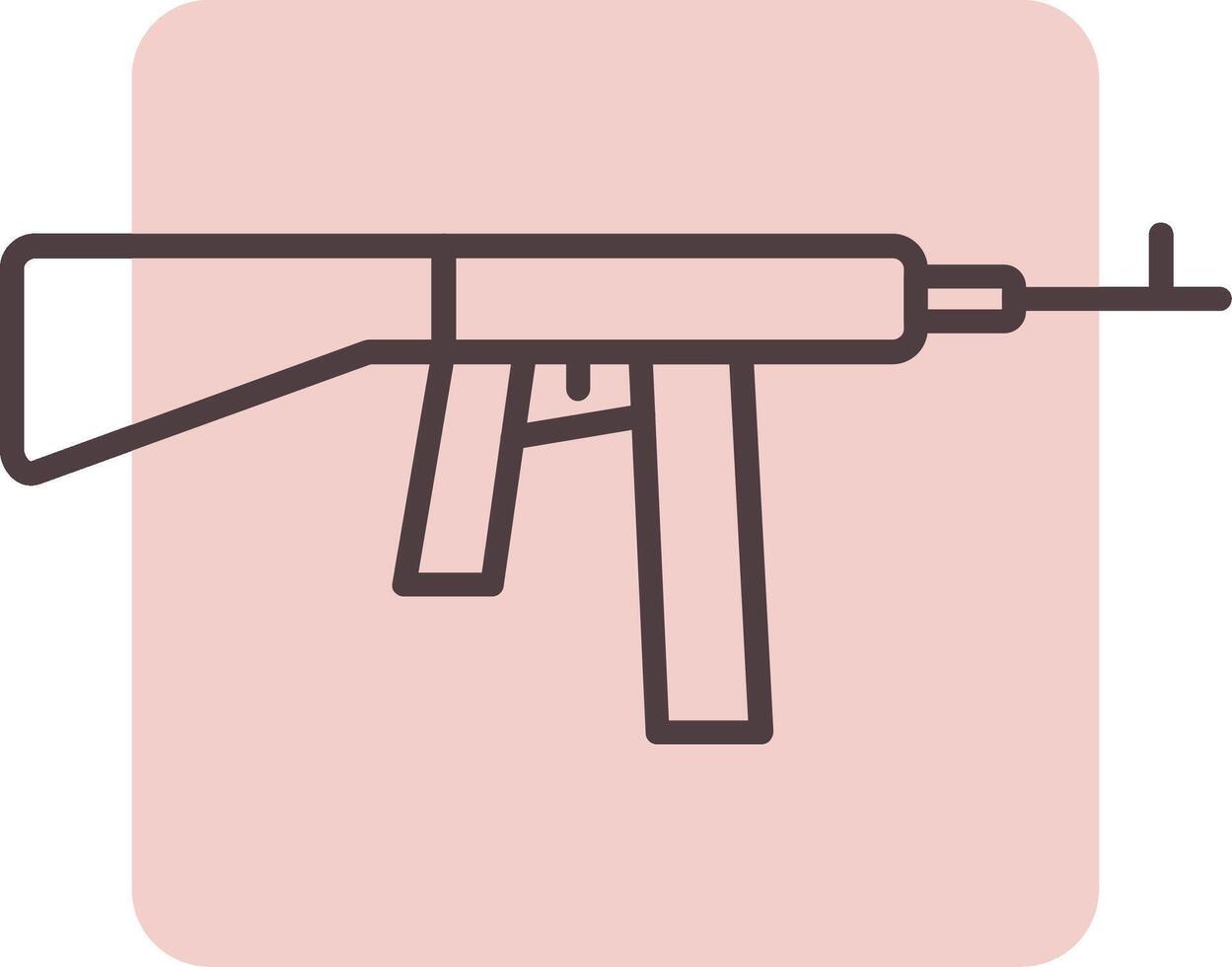 Rifle Line  Shape Colors Icon vector