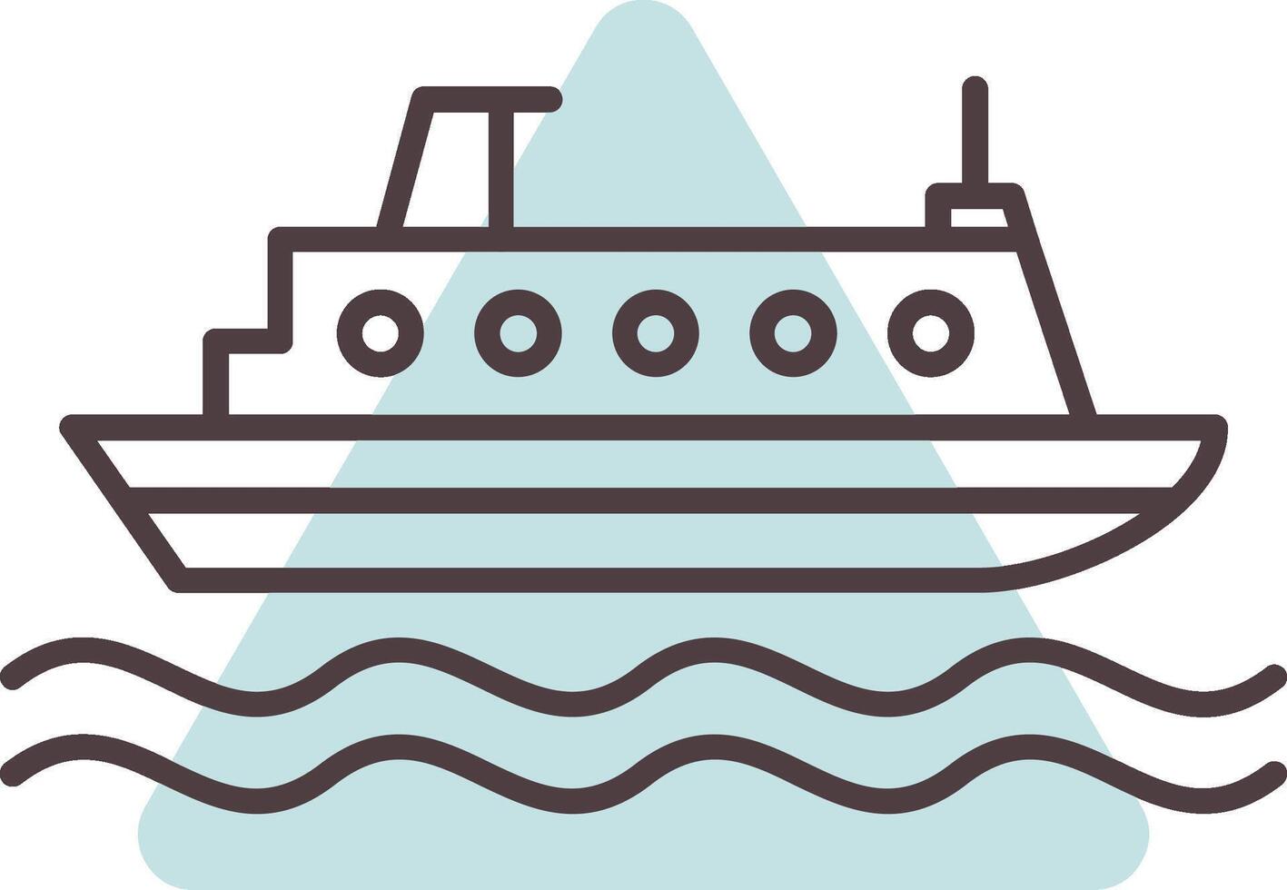 Cruiser Line  Shape Colors Icon vector