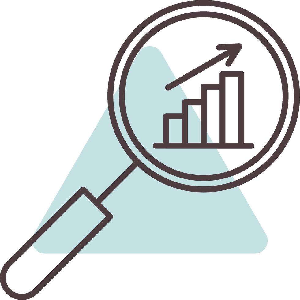 investigación línea forma colores icono vector