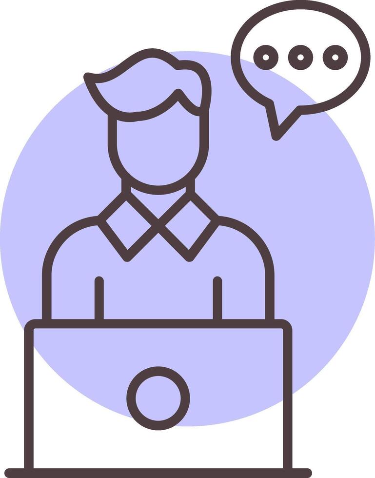 Consultancy Line  Shape Colors Icon vector