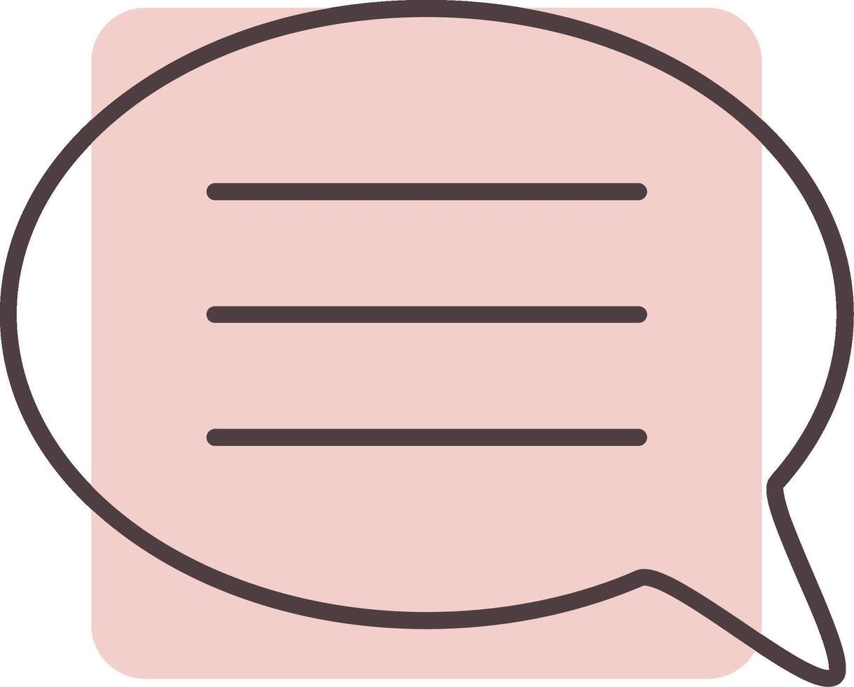 Conversation Line  Shape Colors Icon vector