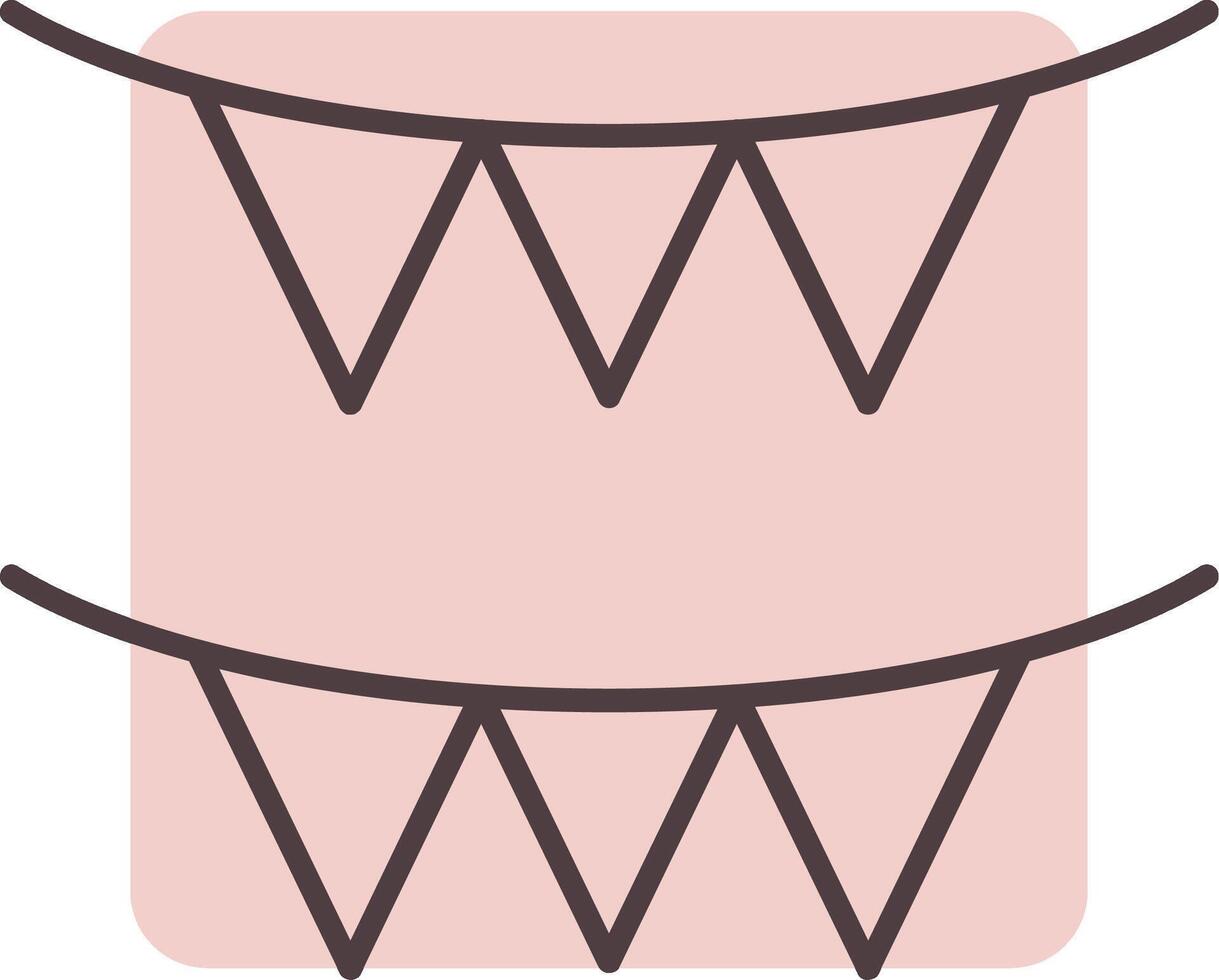 Garland Line  Shape Colors Icon vector