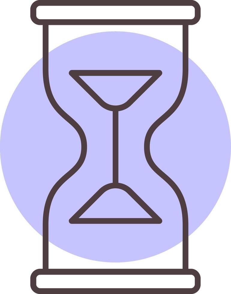 Hourglass Line  Shape Colors Icon vector