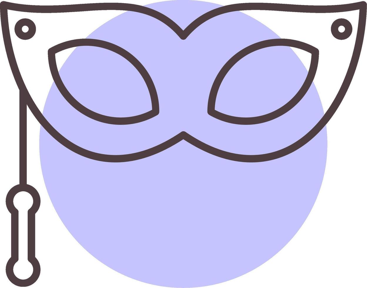 ojo máscara línea forma colores icono vector