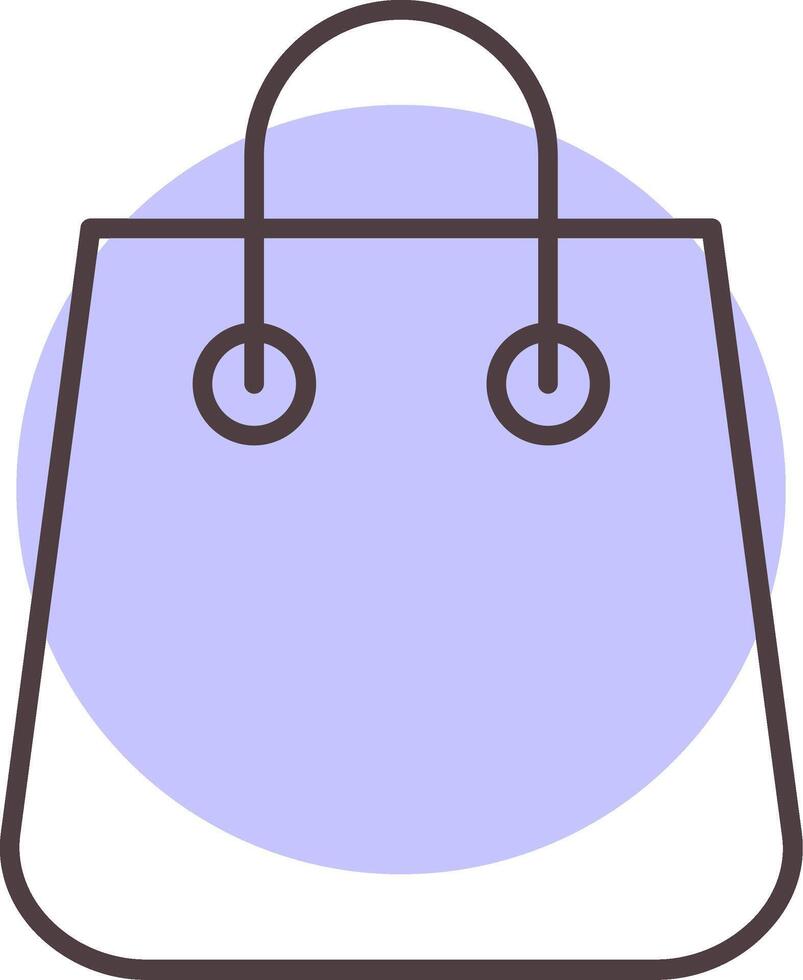 Bag Line  Shape Colors Icon vector