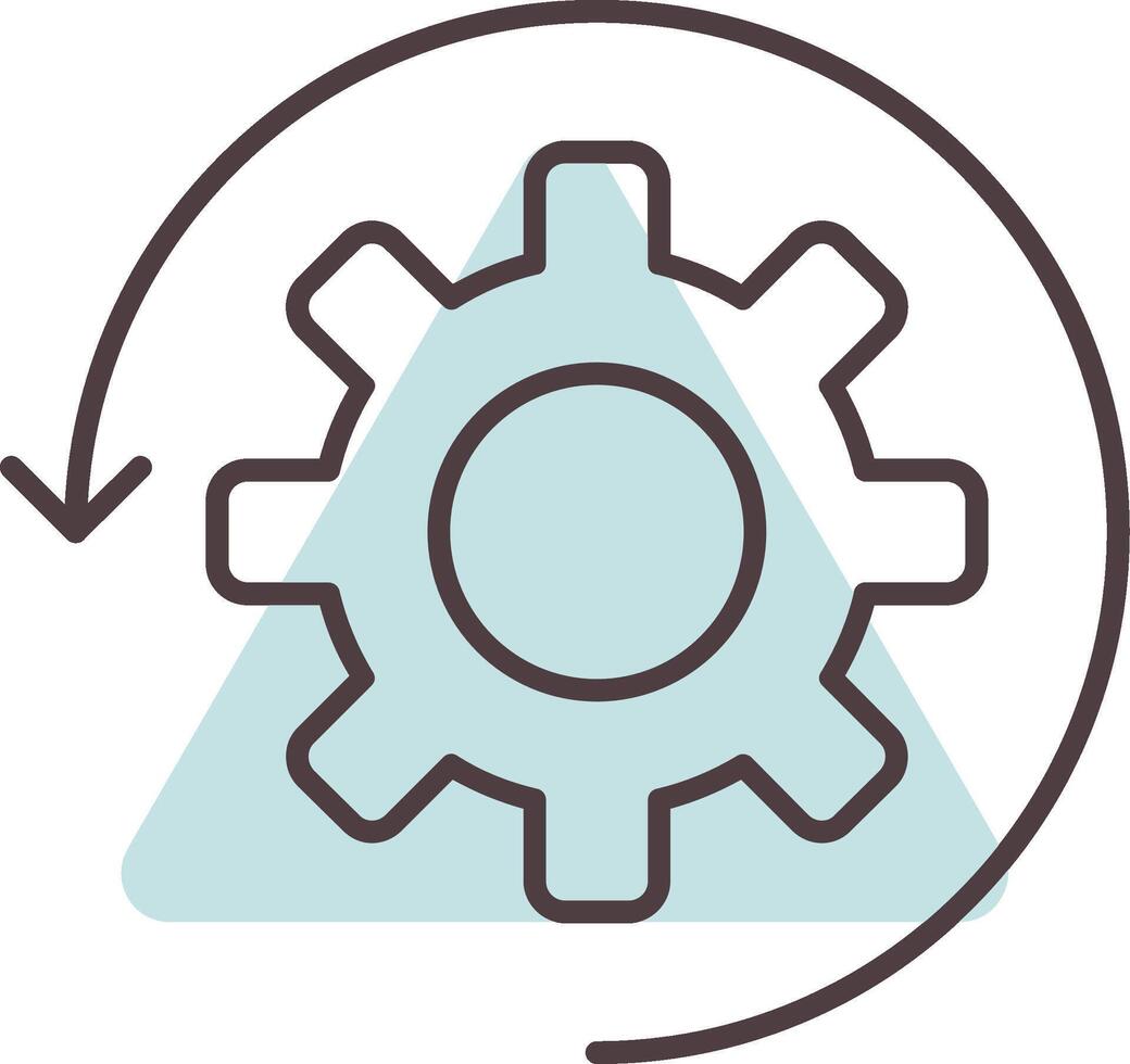 Automate Line  Shape Colors Icon vector