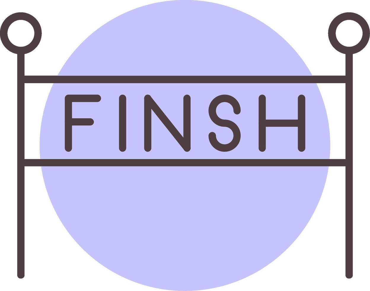 Finish Line Line  Shape Colors Icon vector