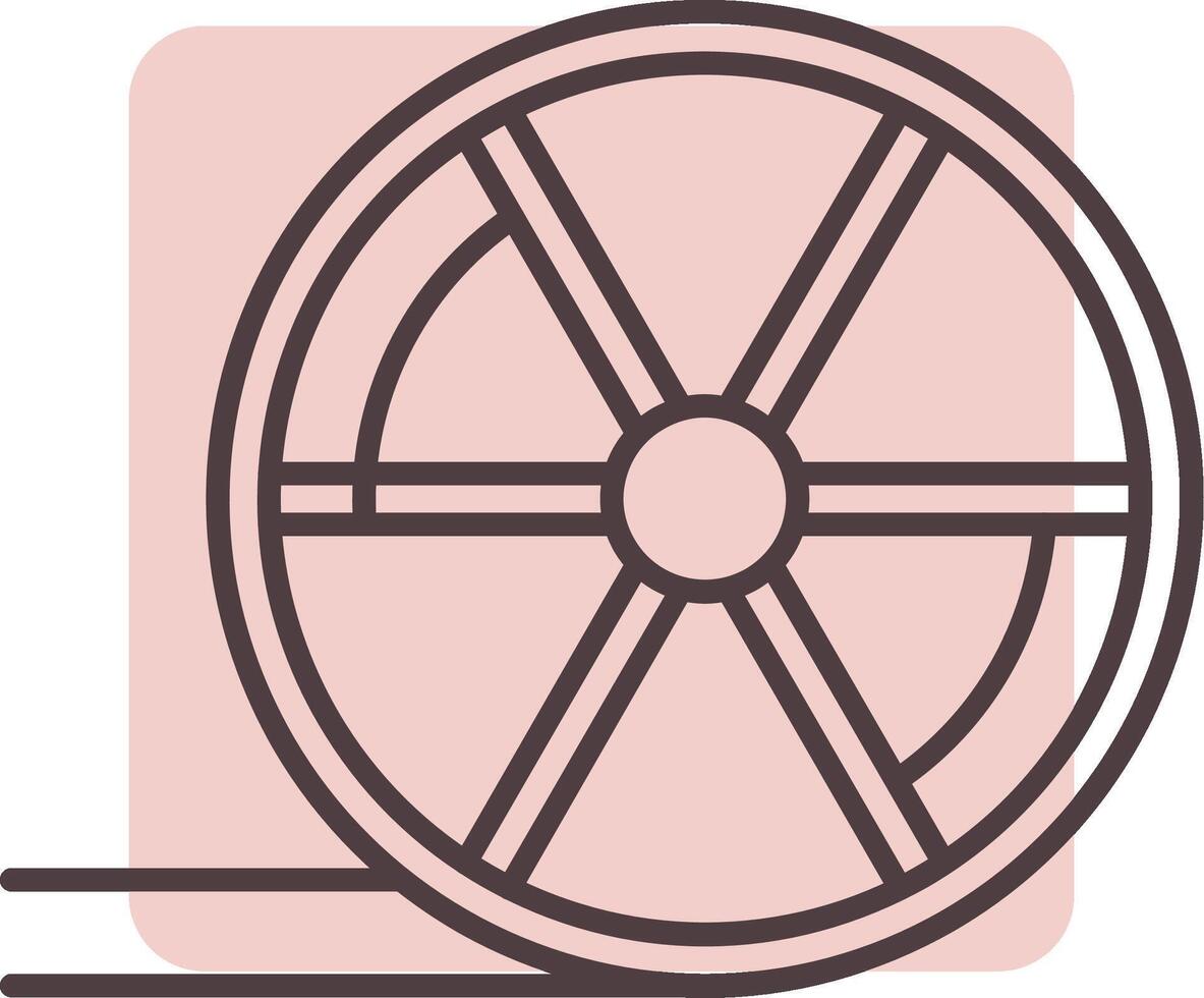 Wheel Line  Shape Colors Icon vector