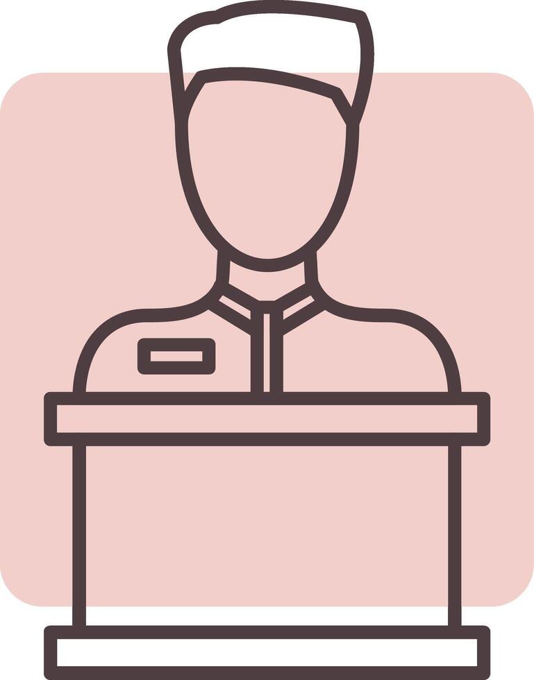 Reception Line  Shape Colors Icon vector
