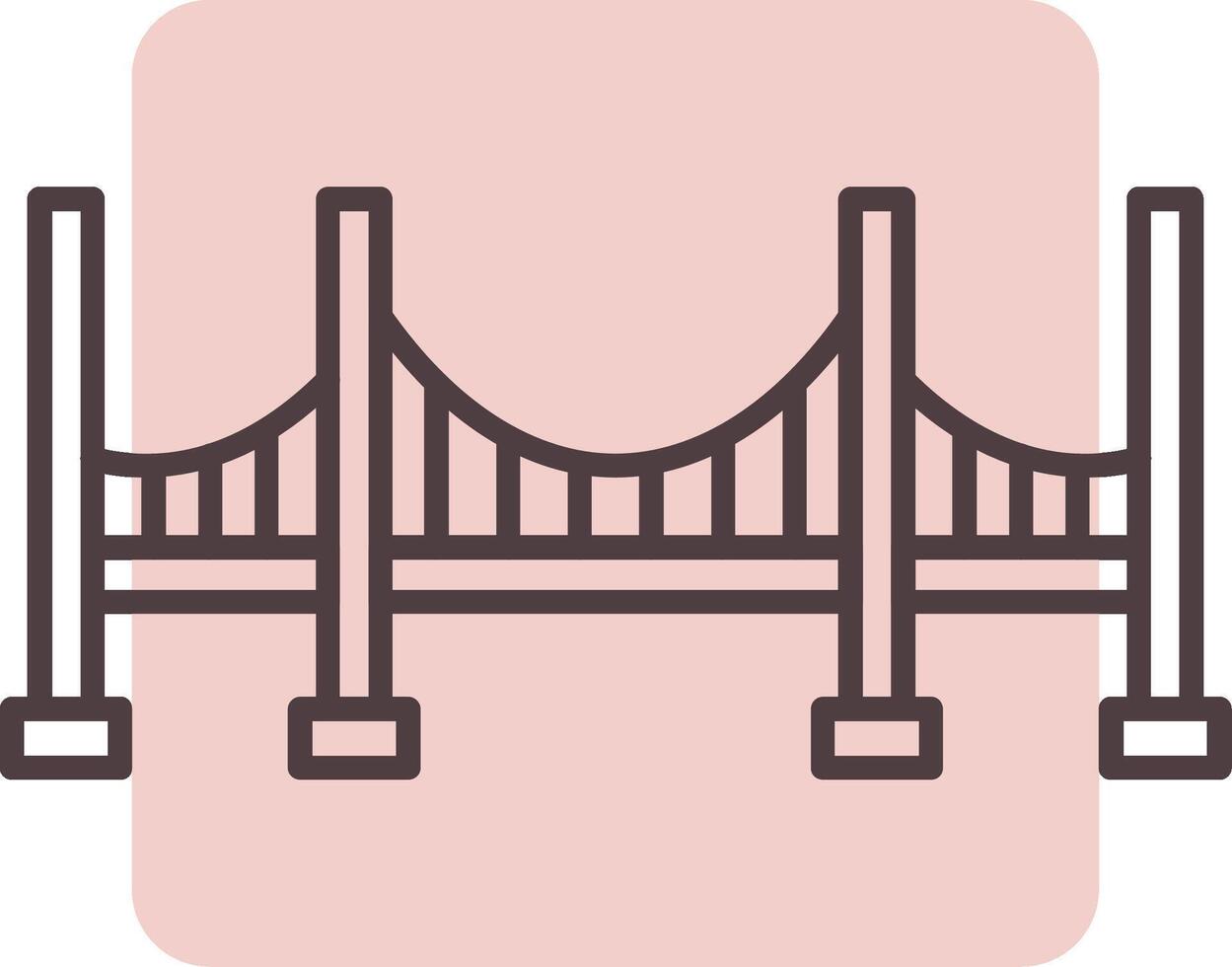 puente línea forma colores icono vector