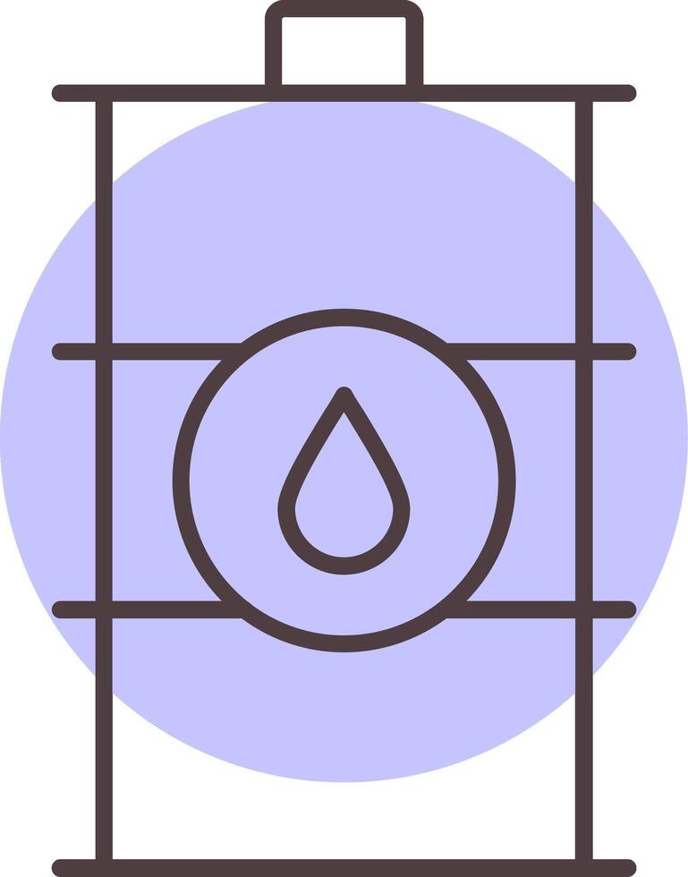 Barrel Line  Shape Colors Icon vector