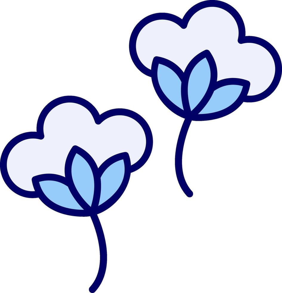 Cotton Flowers Vecto Icon vector