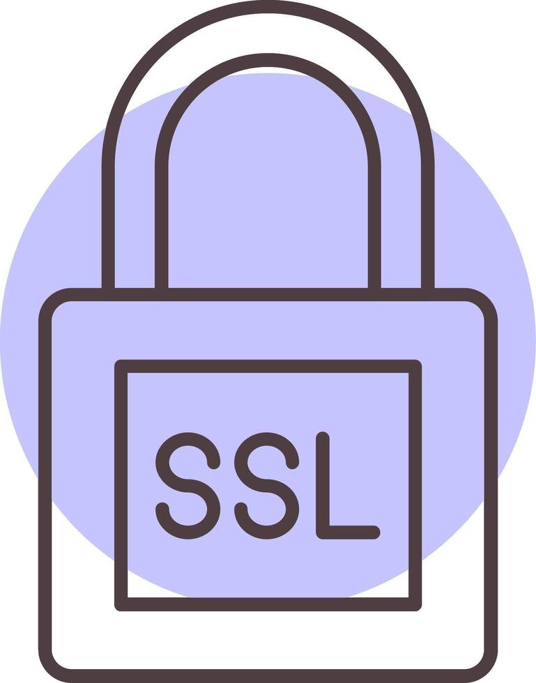 SSL Line  Shape Colors Icon vector