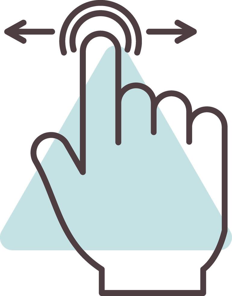 Swipe Line  Shape Colors Icon vector