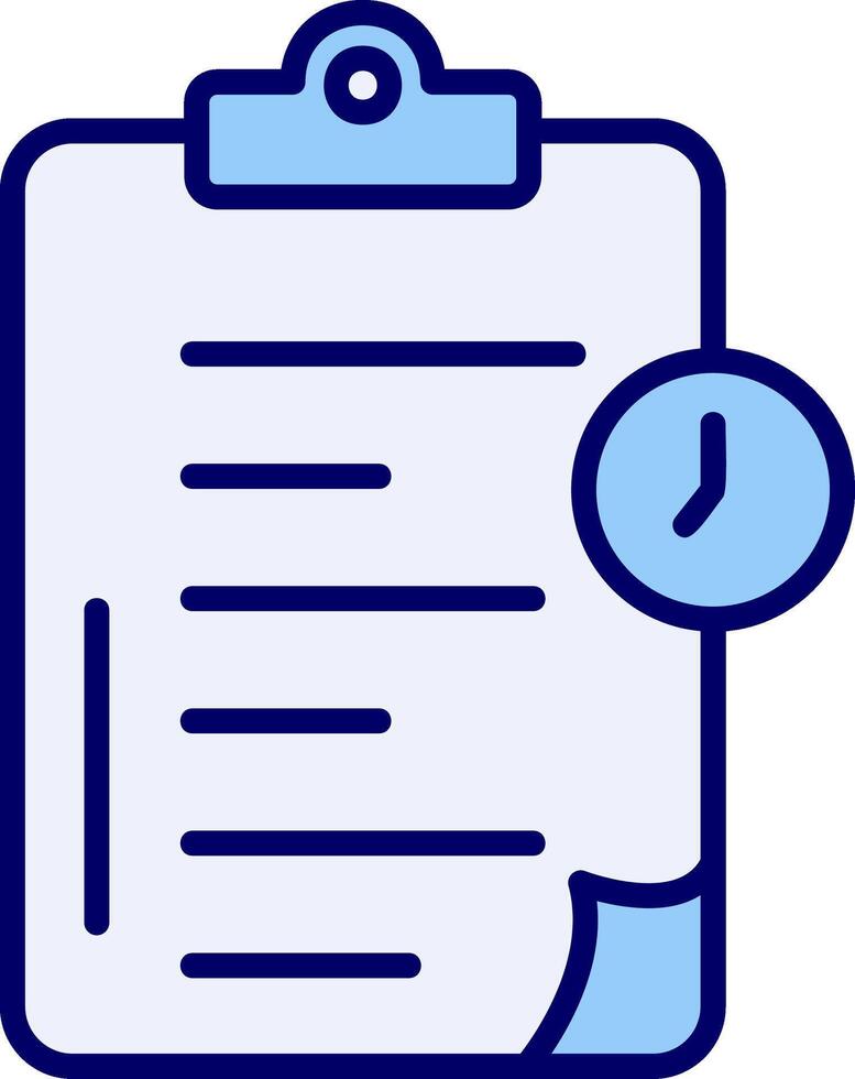Time Clipboard Vecto Icon vector