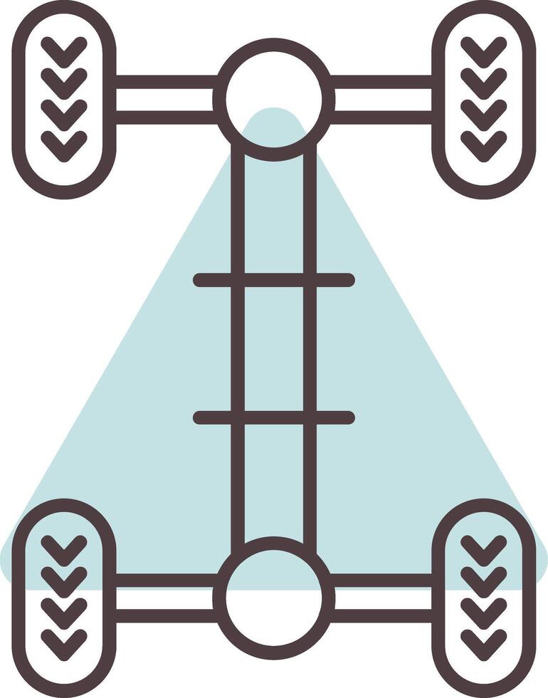 Chassis Line  Shape Colors Icon vector