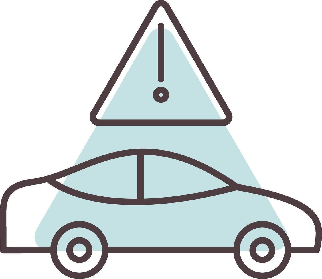 Traffic Jam Line  Shape Colors Icon vector