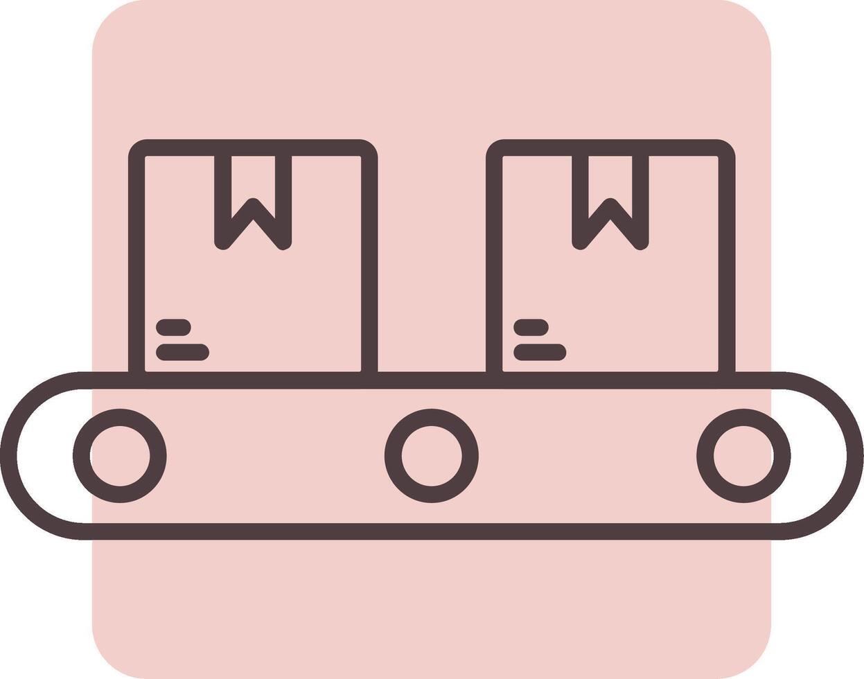 Packing Line  Shape Colors Icon vector