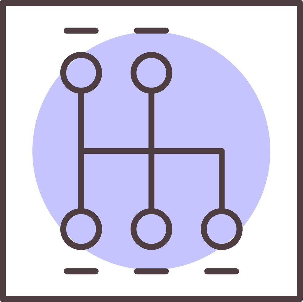 Shift Line  Shape Colors Icon vector