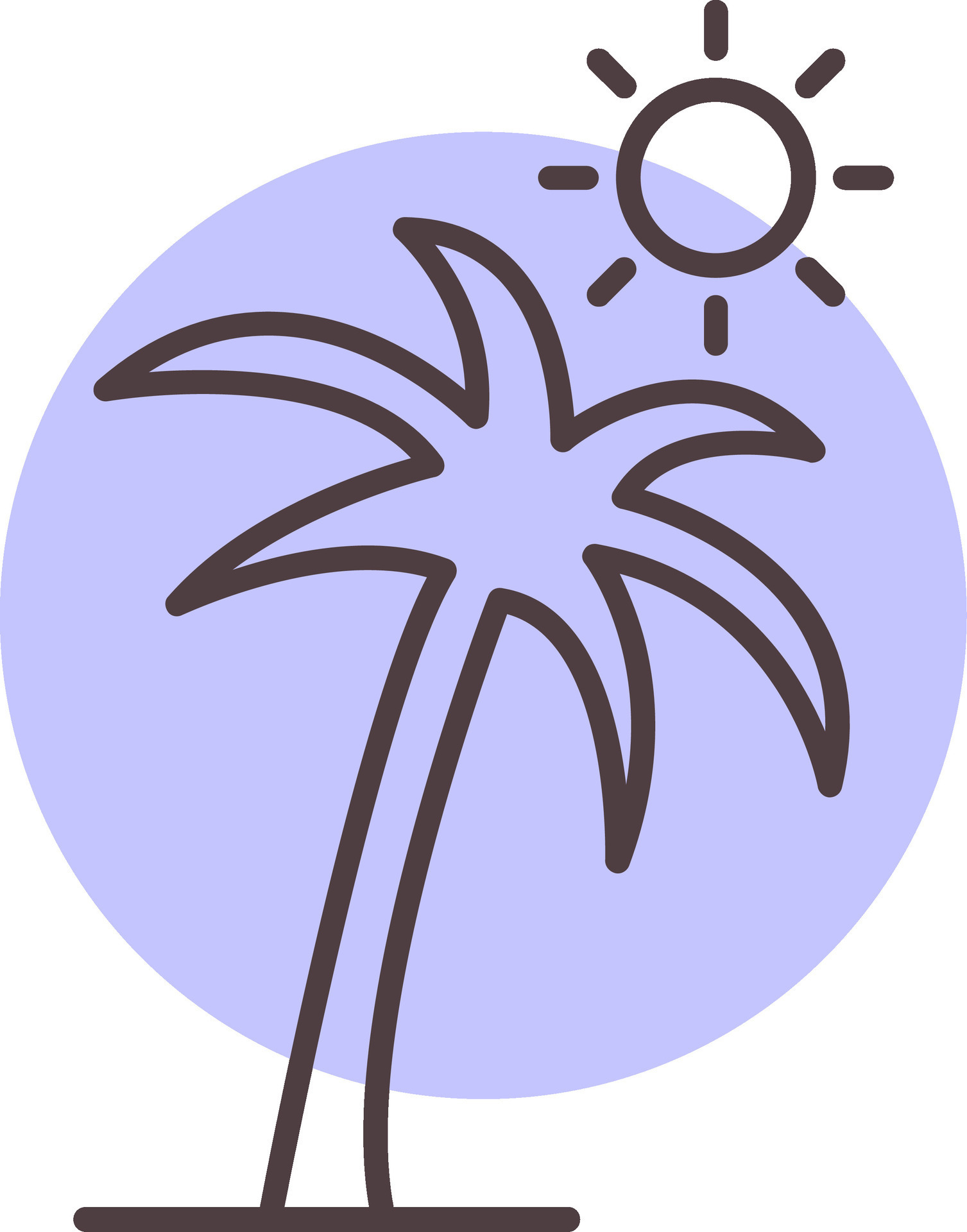 Plam Tree Line Shape Colors Icon 38173429 Vector Art at Vecteezy