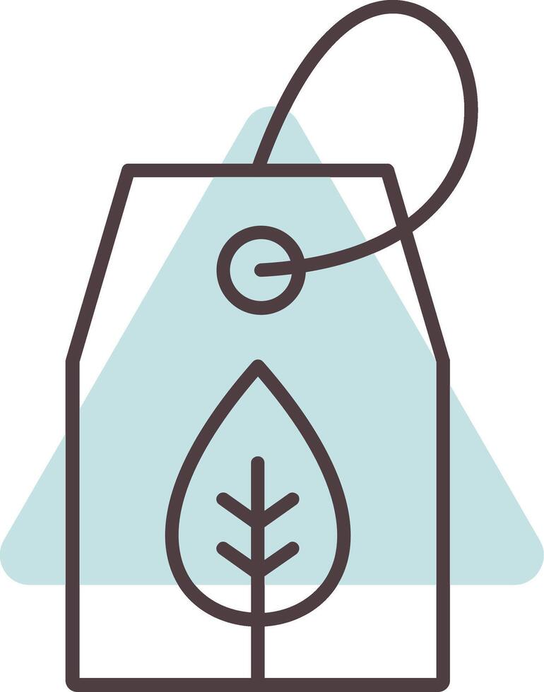 Eco Tag Line  Shape Colors Icon vector