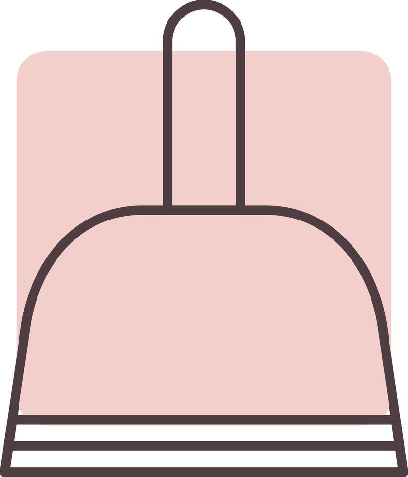 Dustpan Line  Shape Colors Icon vector